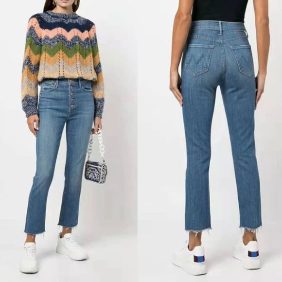 MOTHER Denim - MOTHER The Insider Ankle Fray Button Fly Jeans size 25